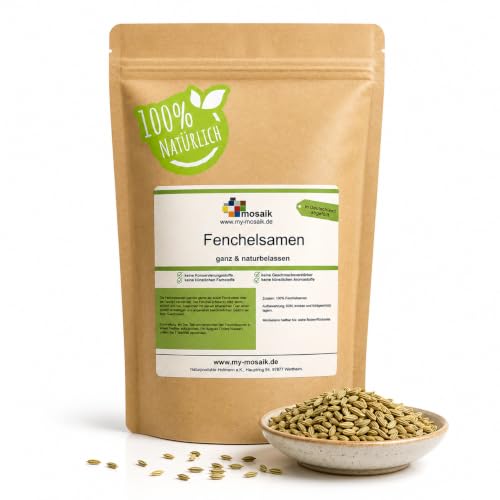 my-mosaik Fenchel ganz - als Gewürz oder Tee - naturbelassen - abgefüllt in Deutschland (100 g)