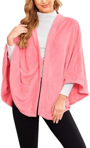 Ekouaer Women's Sweater Shawl Cashmere Wearable Blanket Fleece Po...