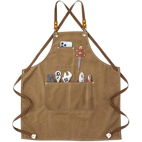 Oyiclyea Heavy Duty Work Apron with Pockets Cover