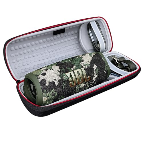 JBL Charge 5 - Portable Waterproof (IP67) Bluetooth Speaker with Powerbank USB Charge Out, 20 Hours Playtime, Partyboost, Including Winguard Protective Travel Case (Bluetooth, Squad)