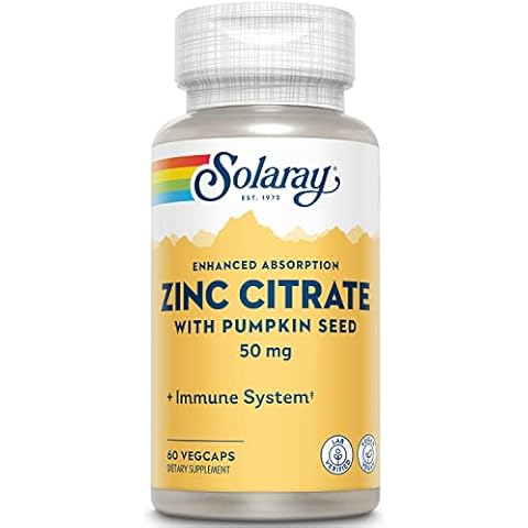 SOLARAY Zinc Citrate con semillas de calabaza 60 Vegcaps Cover