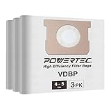 POWERTEC 75023 High Efficiency Filter Bags for Vacmaster VDBP (Pack of 3)