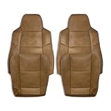 Auto Seat Replacement, Compatible with 2003 to 2007 Ford F250 F350 F450 King Ranch Genuine Cow Hide Leather Seat Covers (Full Front Plus 2 Leather Armrest Covers & Plier, 7 Pieces)