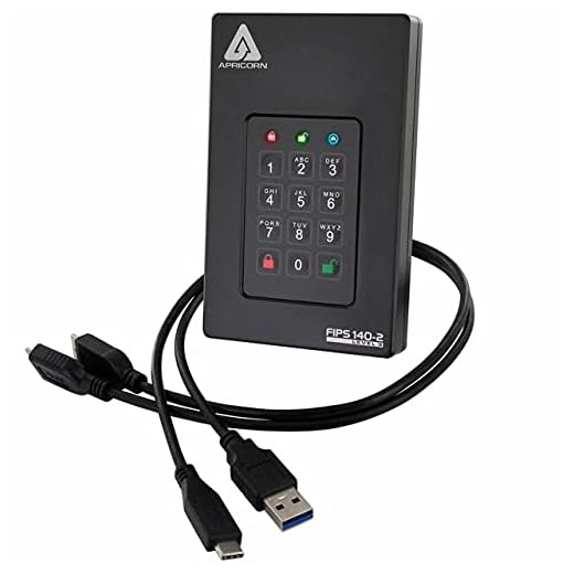 Apricorn 5TB Aegis Fortress L3- FIPS Level 3 Validated USB 3.0 Hardware Encrypted Portable Drive (AFL3-5TB)