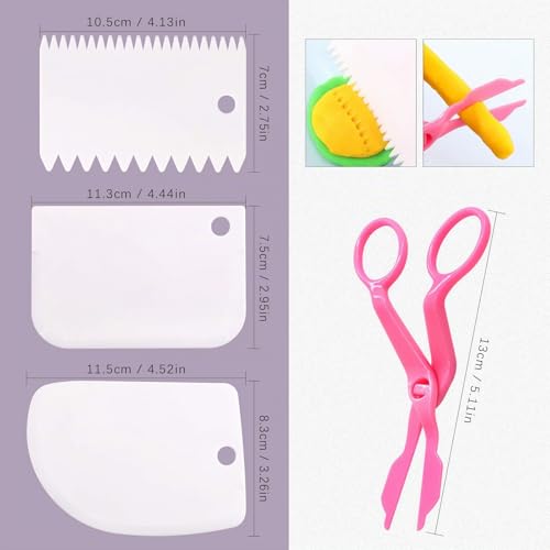 Miniatura 5 de Swpeet Pistola Extrusora De Arcilla, Para Fondant, Pasta De Azúcar, Extrusora De Arcilla, Pistola De Escultura De Tortas, Suministros Para Decoración De Tartas, Herramienta De Modelado