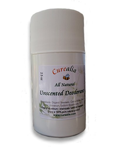 Natural Deodorant Unscented, for Men & Women, 3.4 oz - No Aluminum, No Chemicals