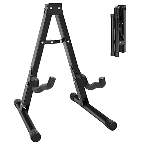 Guitar Stand Guitar Folding A-Frame Stand Universal Stand Floor for Acoustic Guitar, Bass Guitar, Electric Guitar, Mandolin, Banjo, Ukelele and More