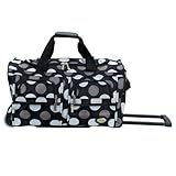 Rockland Luggage Rolling 22 Inch Duffle Bag, New Black Dot, One Size