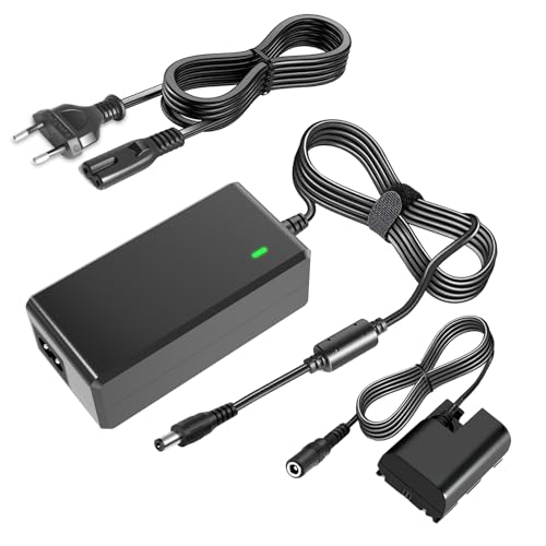 ACK-E6 Adaptateur Secteur, LP-E6/LP-E6N Batterie factice, DR-E6 Coupleur CC kit, pour Canon EOS R, R5, R6, 90D, 80D, 6D Mark II, 7D Mark II, 5D Mark III/IV - Cordon UE.