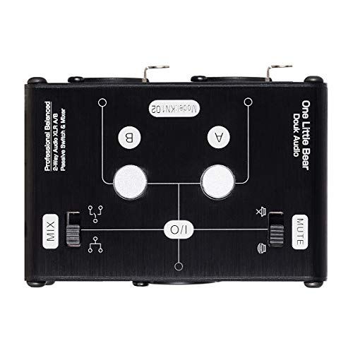 Douk Audio 2 Way XLR Balanced Stereo Audio Switcher Passive A/B Mini Switch Box Mixer Sound Splitter (KN102, 2-IN-1-OUT) by Douk Audio - Image 9
