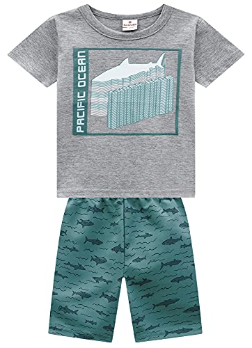 Conjunto Camiseta e Bermuda, Meninos, Brandili Club, Mescla, 8, CONJ24741