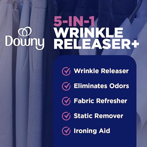 Downy Wrinkle Releaser Spray | All In One Wrinkle Release Spray, Odor Eliminator, Static Remover | Fabric Refresher & Ironing Aid for Clothes | 9.7 Fl Oz (Pack of 2), Fresh Scent - image 4