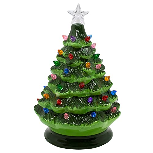 home ceramic christmas tree with lights