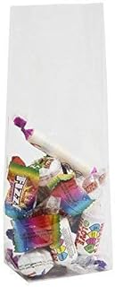 We Can Source It Ltd 100 Clear Cellophane Block Bottom Sweet/Party/Gift Bags 4.5" x 8.5" x 1.75" / 115mm (W) x 215mm x 46mm (D)(L)