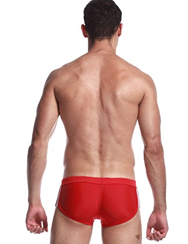 SEOBEAN Mens Low Rise Sexy Swimwear Boxer Brief Trunks 22213