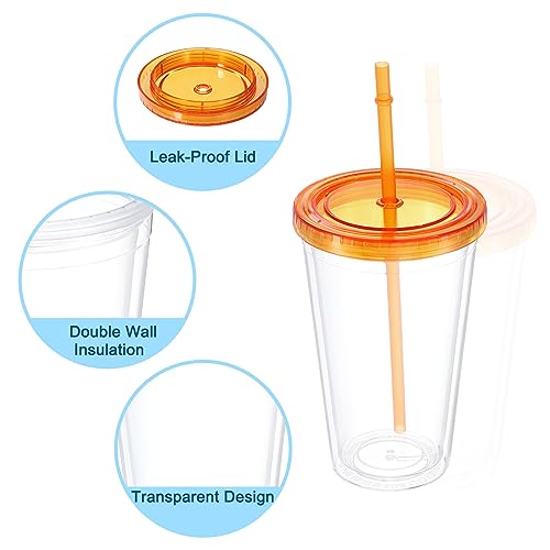 Uxcell Acrylic Tumbler with Lid and Straw - Image 3