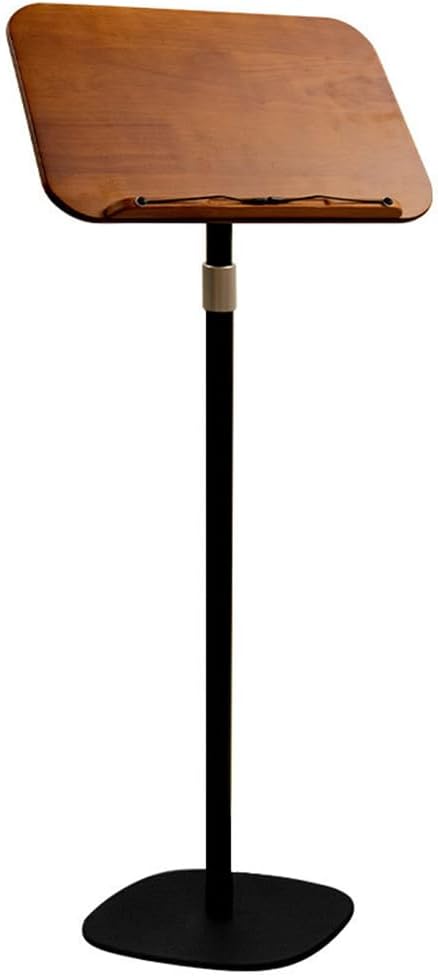 Floor-Standing Lifting Music Stand, Solid Oak Reading Shelf, Laptop Stand, Adjustable Music Board, Can Be Used As A Music Stand Or for Reading