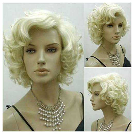 Bluelover Rubias Marilyn Monroe Moda Rizado Peluca Cosplay Pelo Pelucas Llenas Estilo Caliente Corto