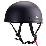 ▶ Material: el medio casco de la motocicleta está hecho de carcasa ABS con capa de amortiguación EPS en el interior, que puede reducir efectivamente el impacto de colisión y proteger la cabeza del caballero. Es un casco de moto retro confiable.