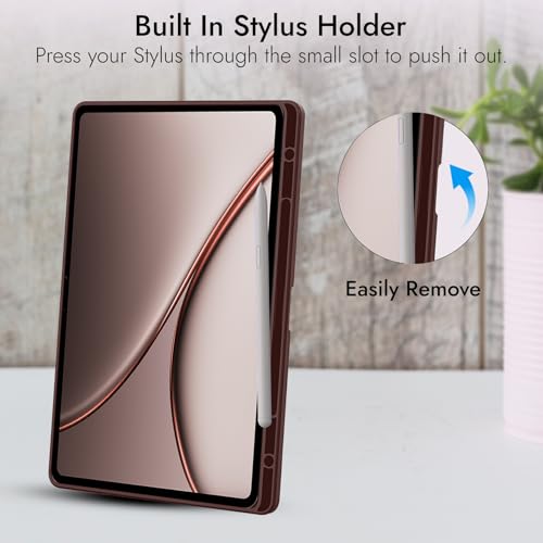 Image of Robustrion Cover Case for OnePlus Pad 4 13.2 inch /OnePlus Pad 3 13.2 inch Cover with [Pencil Holder], Flip Cover Case for One Plus Pad 4 /3 Cover 13.2 inch [Auto Sleep Wake Support] - Brown