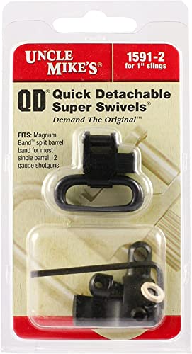 Uncle Mike's Quick Detachable Magnum Band Sling Swivels Black ,.850-.900