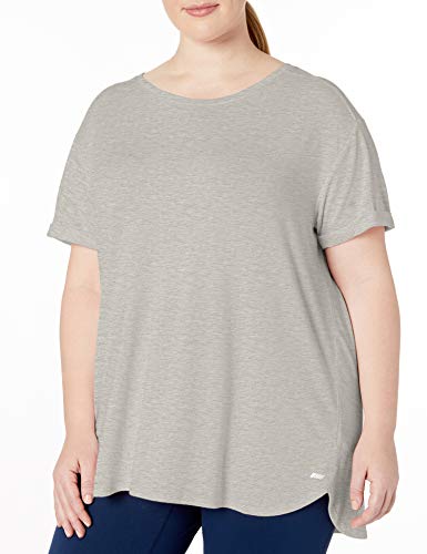 Amazon Essentials Women's Plus Size Studio Relaxed-Fit Lightweight Crewneck T-Shirt, Medium Grey Heather, 1X