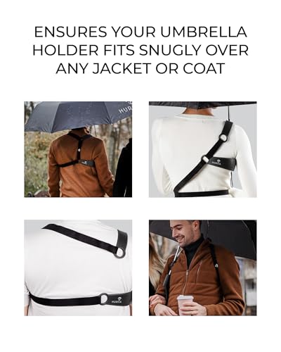 Image of Straps - 42 inch and 12 inch long double hook n loop self attaching straps. For use with the Wearable hands-free umbrella holder