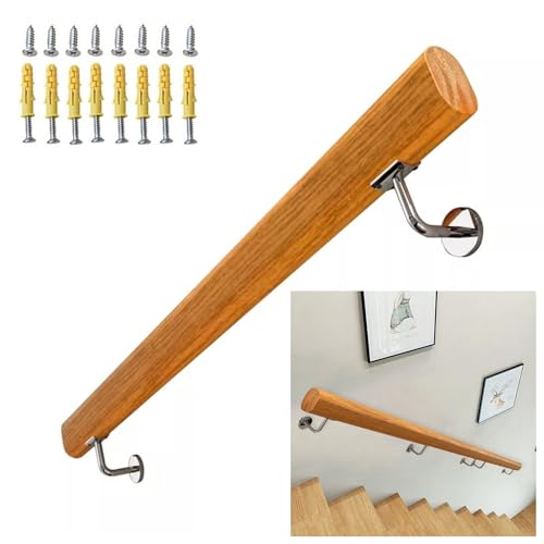 Barre d'appui de sécurité escalier bois pour éviter les chutes - 2