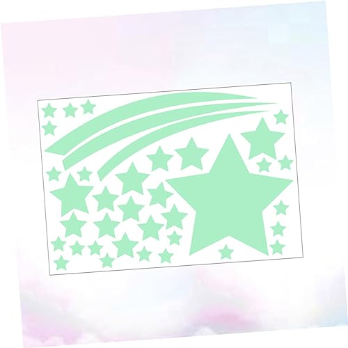 DOITOOL Adesivo Luminoso Adesivo De Parede Festivo Adesivo Fluorescente Esculpido Criativo Meteoro M
