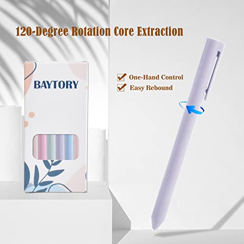 Baytory 6Pcs Colored Gel Pens, Pastel Ink Colors, Quick Dry Ink Pen Fine Point 0.5Mm Smooth Writing For School Supplies Journaling Notetaking Stationery #TOP2