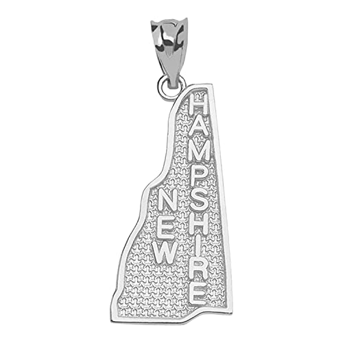 .925 Sterling Silver Dangling USA American State Map with Star