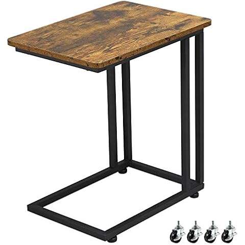 Yaheetech Table d'Appoint Bout de Canapé à Roulettes Cover