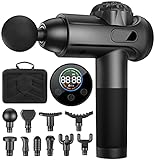 Massage Gun, Handheld Deep Tissue Percussion Massage Gun, Muscle Massager Gun for Athletes (Black)