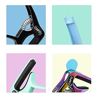 EURYTKS Capo de Guitare Universel pour ukulélé Professionnel, avec clé à Changement Rapide de Sac Capo en Acier… – Image 3