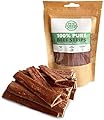 Pets Purest Dog Treats Beef Strips - 100% Natural Air-Dried Chews for Dogs, Puppy & Senior. Pure Healthy Hypoallergenic Grain, Gluten & Lactose Free Raw Pet Food Treat Sticks -100g