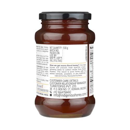 Image of INDIGENOUS HONEY Organic Eucalyptus Honey Raw Unfiltered 17.64 oz