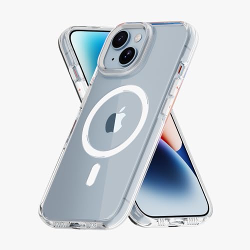Image of CASEGEAR Super Crystal Transparent Back Cover Case Compatible with iPhone 14 | Lifetime Anti-Yellow | 10.4 Feet Drop Protection | Compatible with MagSafe | 360 Camera Protection