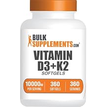 Vitamin D3 + K2 10000 IU Softgels - K2 D3 Vitamin Supplement, for Immune Health - Gluten Free, 1 Softgel per Serving, 360 Count Pack of 1