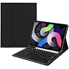 iPad Air4 Touch Keyboard Case 2020 4th Generation Air4 10.9 Case with Detachable Bluetooth Keyboard Smart touchpad Round keycap Slim Color Keyboard iPad Air4 10.9, Black