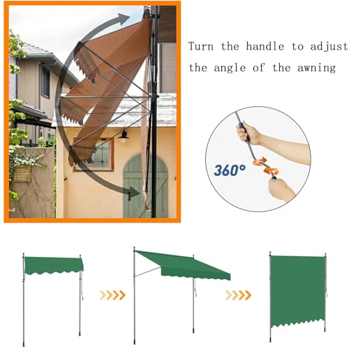 Toldo retráctil manual para evitar el calor en terrazas de exterior 4