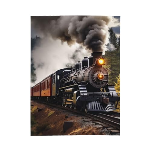 Couverture polaire douce train pour des soirées cocooning sur le canapé