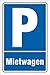 Produktbild Schild Parken, Parkplatz, Mietwagen, 3 mm Alu-Verbund 300 x 200 mm