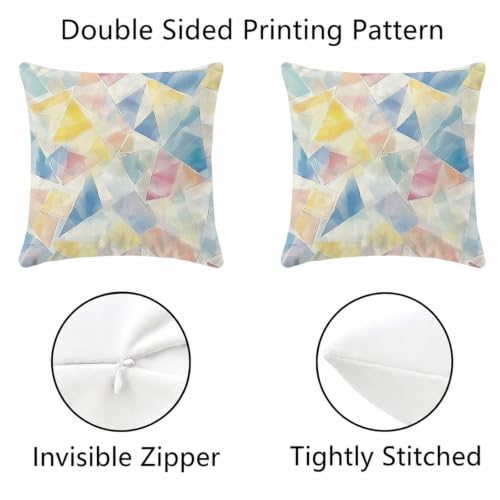 Housses de coussin 50x50cm en velours géométrique imperméable - 7