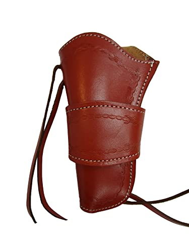Leather Holster Barb Wire Tooled Western Single Action Holsters Gun Case Revolver Cover Left Handed #TOP1