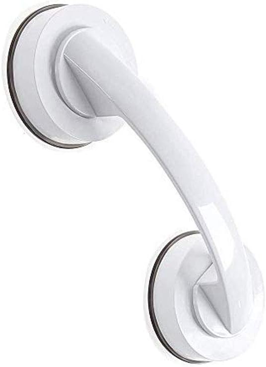 Super Power Suction Cup Door Handle, Support Safety Grip Tub Shower Grab Puller Helping Handle for Bathroom, Shower, Cabinet, Mini Fridge (White)