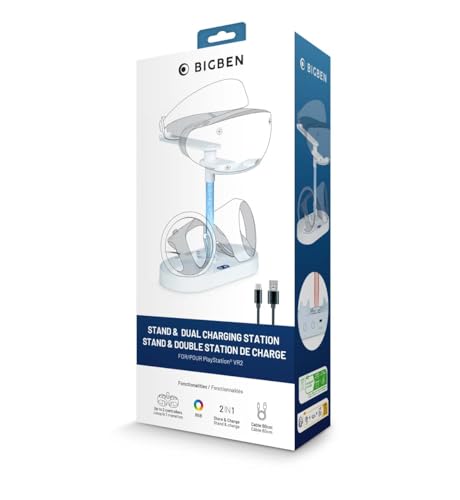 Supporto e stazione di ricarica per cuffie e controller Playstation VR2