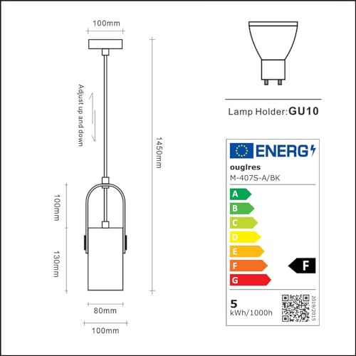 Lámpara colgante ajustable que soluciona la falta de luz en mesas 7
