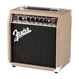 Fender Acoustasonic Guitar Amp for Acoustic Guitar, 15 Watts, with 2-Year Warranty 6 Inch Speaker, Dual Front-Panel inputs, 11.5Hx11.19Wx7.13D Inches, Tan