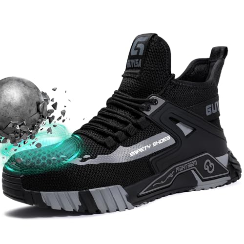 Steel Toe Shoes for Men Work Safety Shoes Men’s Work Boots Steel Toe Boots for Construction Comfortable Sneakers Lightweight Warehouse Safety Shoe