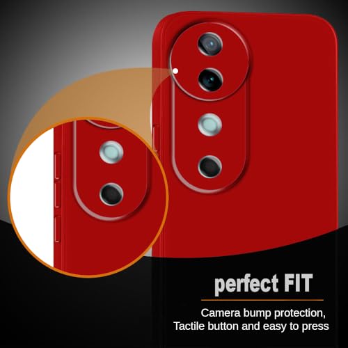 Image of Back Cover for Vivo V40 5G / V40 Pro 5G | Full Camera Protection | Premium Liquid Silicon Case | Flexible Bumper Case for Vivo V40 5G / V40 Pro 5G (Red)